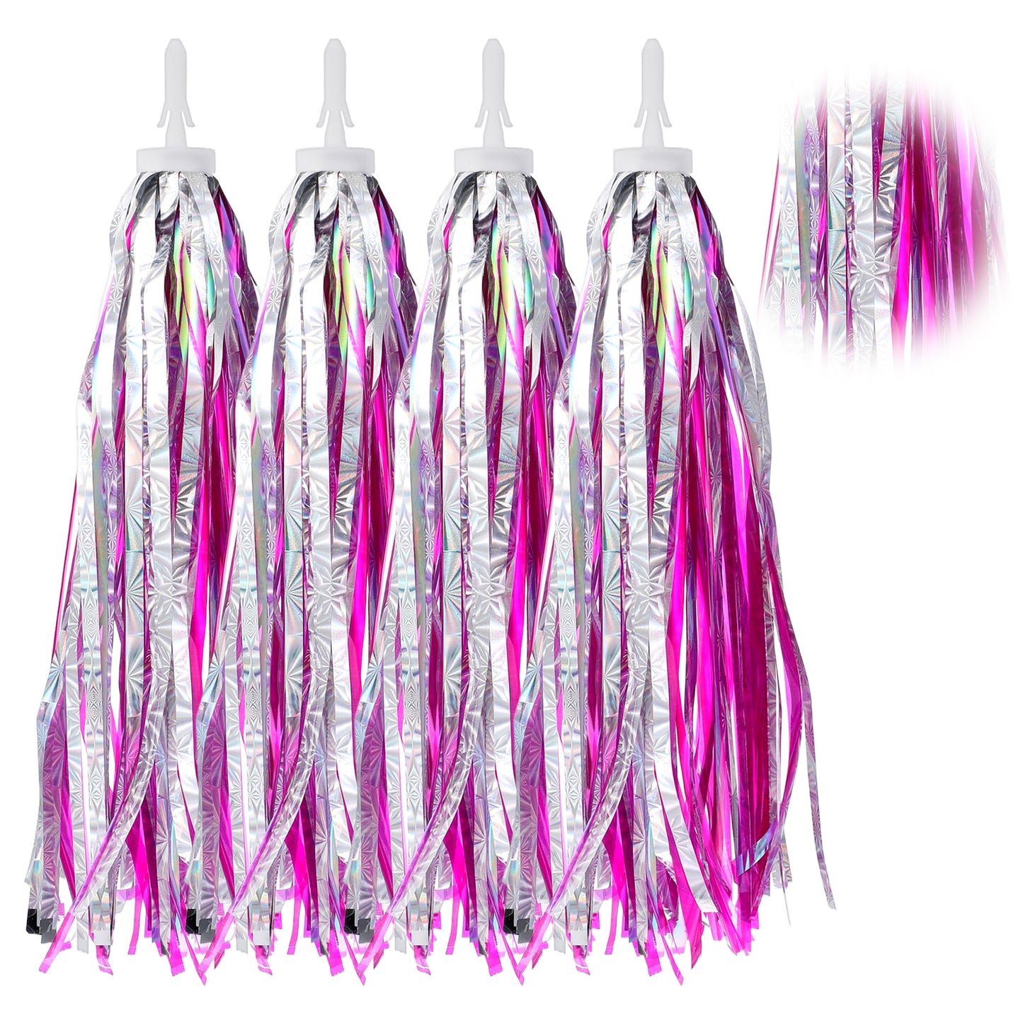 guduling 2 Pairs Bike Tassels,Bike Tassels for Girls,Bicycle Streamers for Girls,Scooter Bicycles Tricycle Handlebar Ribbons for Kids,Bicycle Accessories for Girl and Boys(Purple)