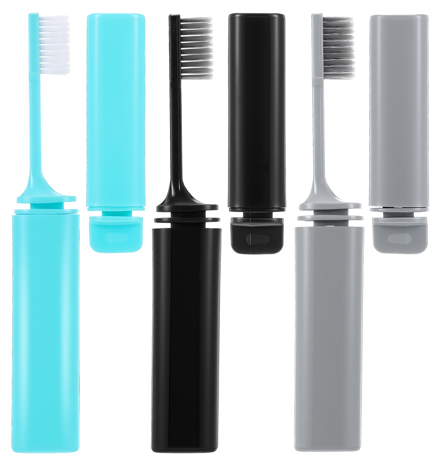 6Pcs Portable Toothbrush, Toothbrush Travel with Case, Individually Wrapped for Camping, Hiking & Home Use (Compact & Portable)