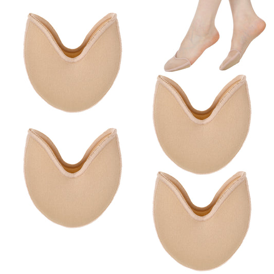 Elegaperma 2 Pairs Ballet Toe Pads,Toe Pads for Pointe Shoes,Soft Ballet Toes Pouches Pad Cover for Women Girls Dancers High Heels to Protect Toes and Feet(Skin Color)