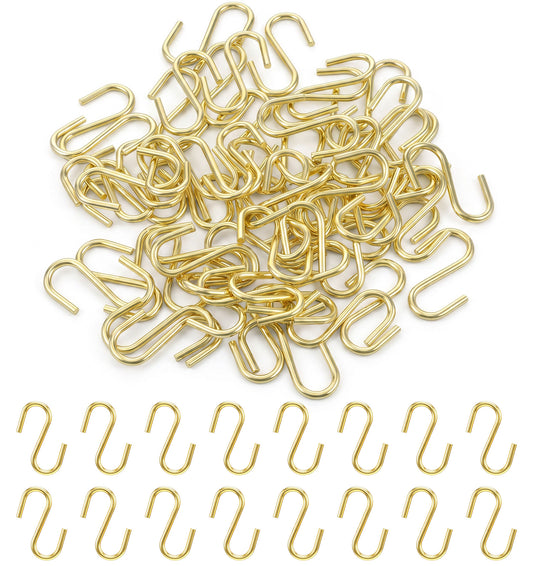 Thrymme 60 Pcs Small S Hooks, 1 Inch Metal Mini S Hooks for Hanging Jewelry