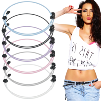 Classicseali 6PCS Tuck Band, Adjustable Crop Band, Stretchy & Invisible Crop Top Band for Tucking, for Use on Shirts, T-shirts, Sweaters, Undershirts, 6 Colors