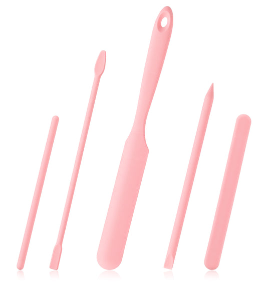 5 PCS Silicone Wax Stick, Non-Stick Reusable Wax Sticks Spatula Applicator