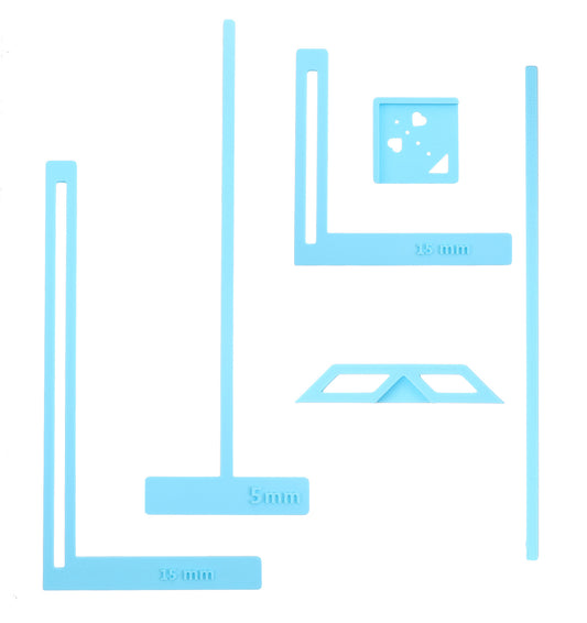 Book Making, 6Pcs Book Making Kit, Template for Plastic Bound Books Bookbinding Easy Scrapbooking Tool for Starter