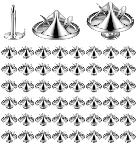 50 Pairs Pin Backs, Replacement Pin Backs Clasp, Secure Locking & Anti-Down Holders for Badges, Lapel, Brooches