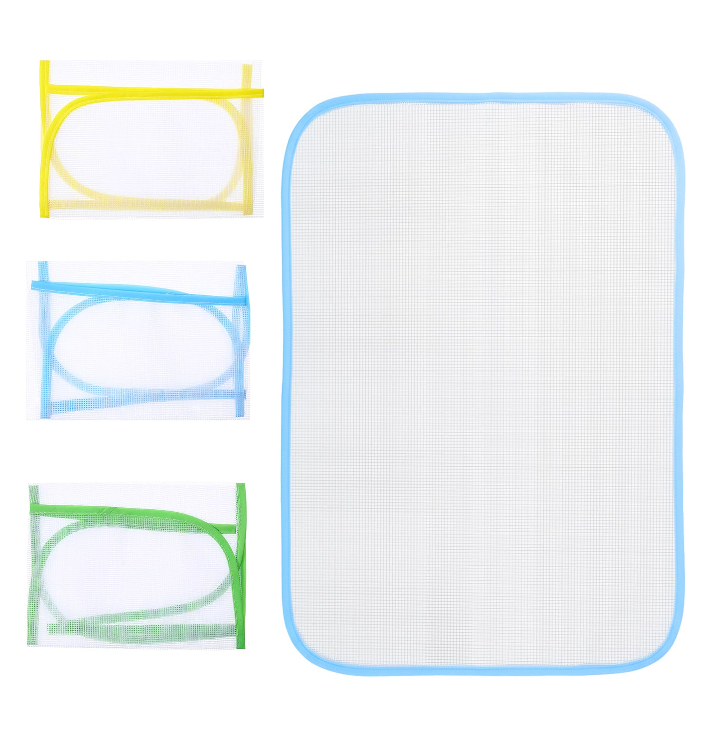 ValueBargain 3 Pcs pressing cloth for ironing - Ironing Cloth to Protect Clothes, Reusable pressing clothes Mesh Protector for Garment Care(Blue, Yellow and Green)