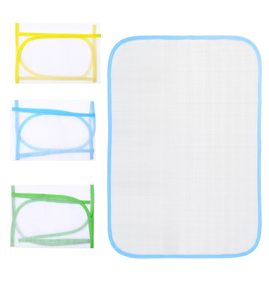 ValueBargain 3 Pcs pressing cloth for ironing - Ironing Cloth to Protect Clothes, Reusable pressing clothes Mesh Protector for Garment Care(Blue, Yellow and Green)