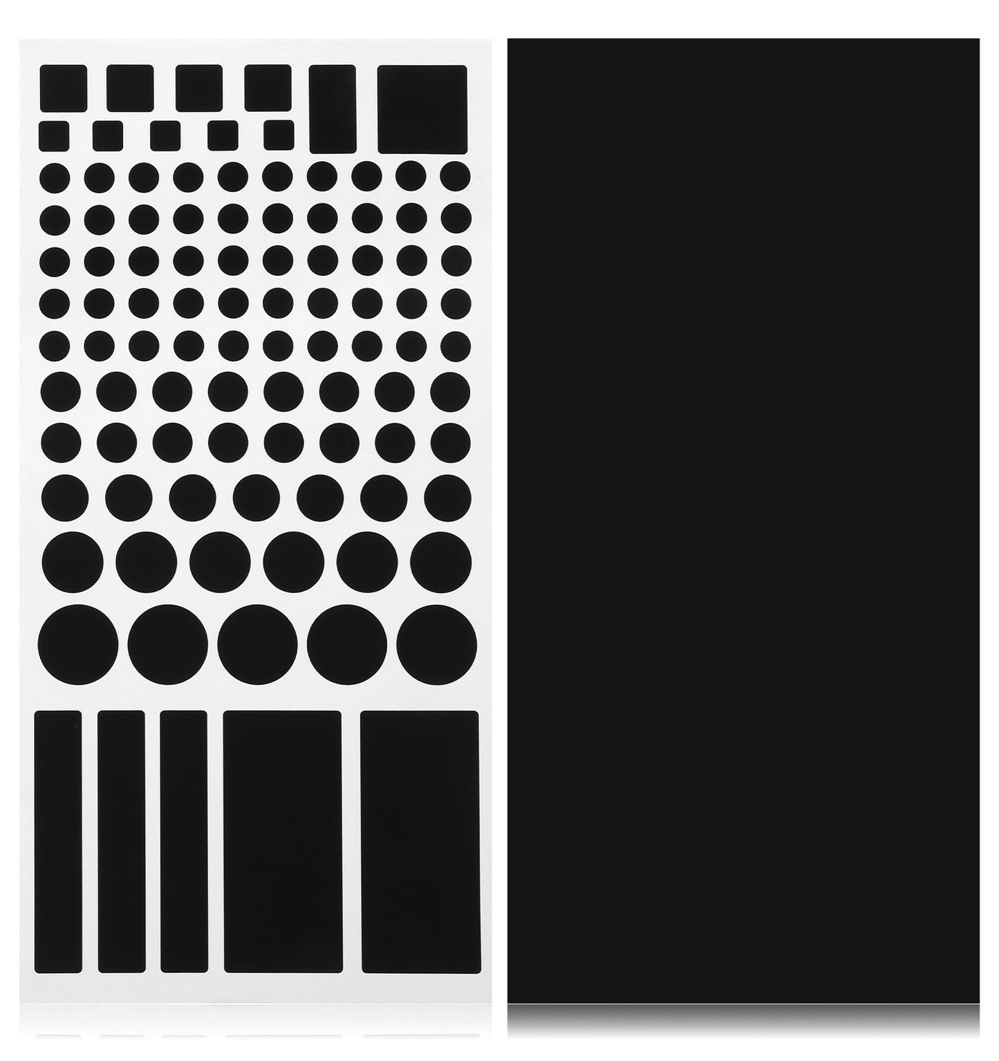 LED Light Blocking Stickers, 4 Sheets Blackout Stickers for Electronics, 100% Lights Blockings Covers, 2 Cut Out + 2 Uncut Light Blocking Sticker