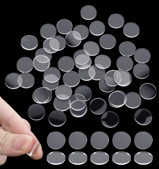 Glass Table Top Bumpers 100-Pack - Clear Rubber Non-Slip Pads for Furniture Cabinets & Photo Frames, 2mm Thick Round Protectors (Scratch-Resistant Silicone Grips)