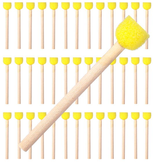 40 PCS Sponge Paint Brushes, Round Foam Sponge Brushes for Paintin (8*1 cm)
