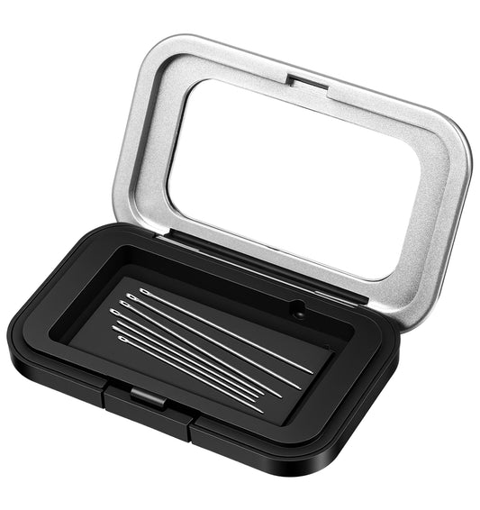 Magnetic Needle Holder, Acrylic Lid Magnetic Needle Case for Sewing, Quilting & Crafts, Secure & Visible Storage for Pins