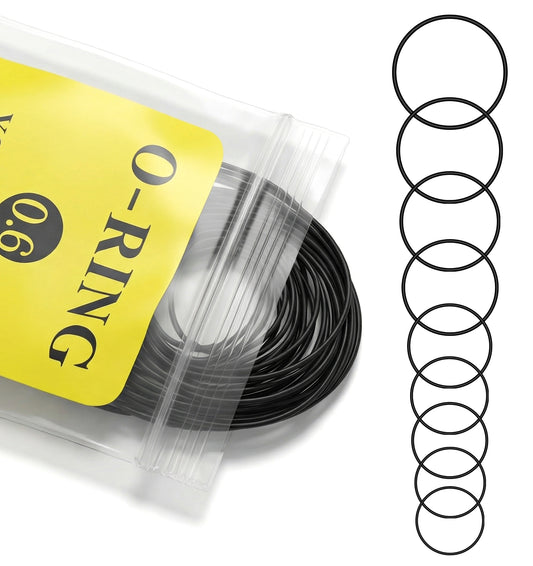 28 Pcs O Ring Watch Gasket, 0.6mm Waterproof Rubber Sealing Ring Kit, Back Cover Washers, Watch Repair Tool Kit (13-40mm Diameter)
