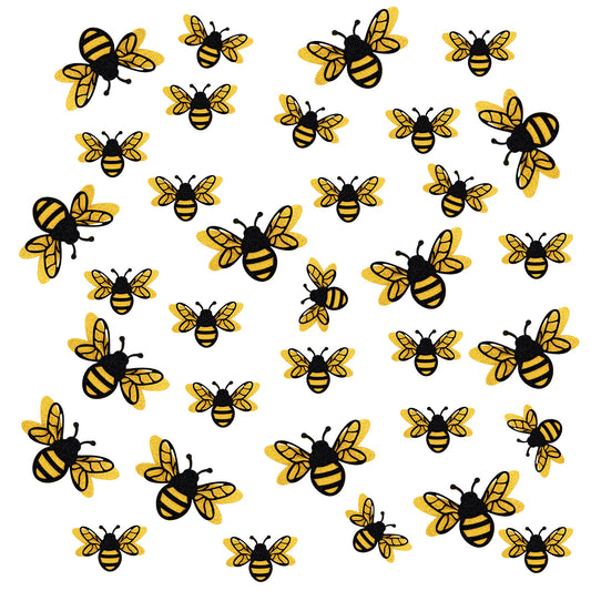 Classicseali 36 Pcs Bee Stickers,2 Sizes Bee Stickers for Crafts,Bees for Decoration DIY Party Home Office Fridge Windows Decorations Charms Pendants
