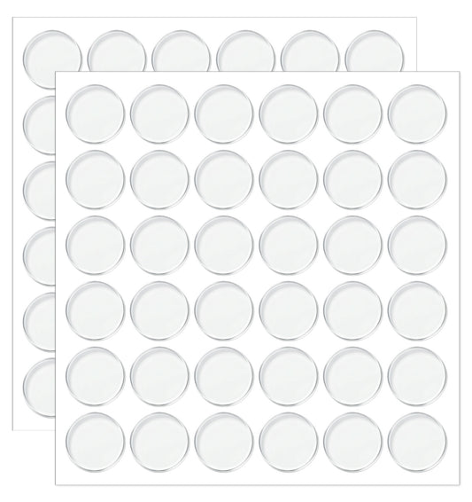 72 Pcs Silicone Bumper Pads, Clear Rubber Bumper Pads for Glass Table Tops