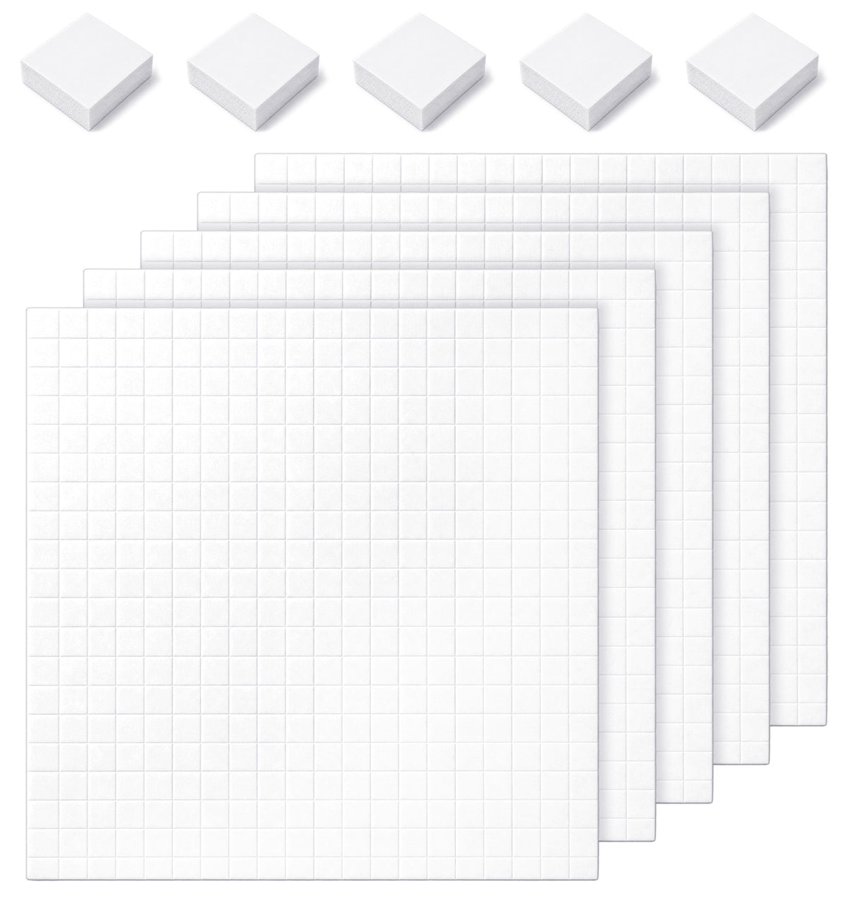 5 Sheets 2000Pcs Double Sided Foam Pads, Foam Sticky Pads for Crafts