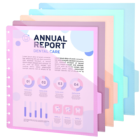 Guduling 5pcs A4 Folder Dividers with Pockets, Binder Dividers & Plastic Divider A4 with Labels Suitable for School, Office and Home