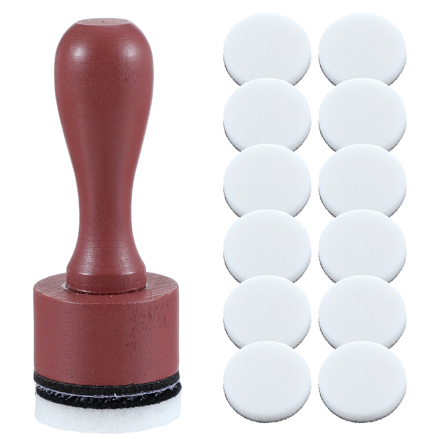 Oruola 13Pcs Ink Blending Tool, Brown Ink Blending Brushes and 12 Pcs Replacement Refill Sponge Domed Foam Pads Art Supplies for Scrapbooking Painting Drawing Art Supplies Distressing Blending