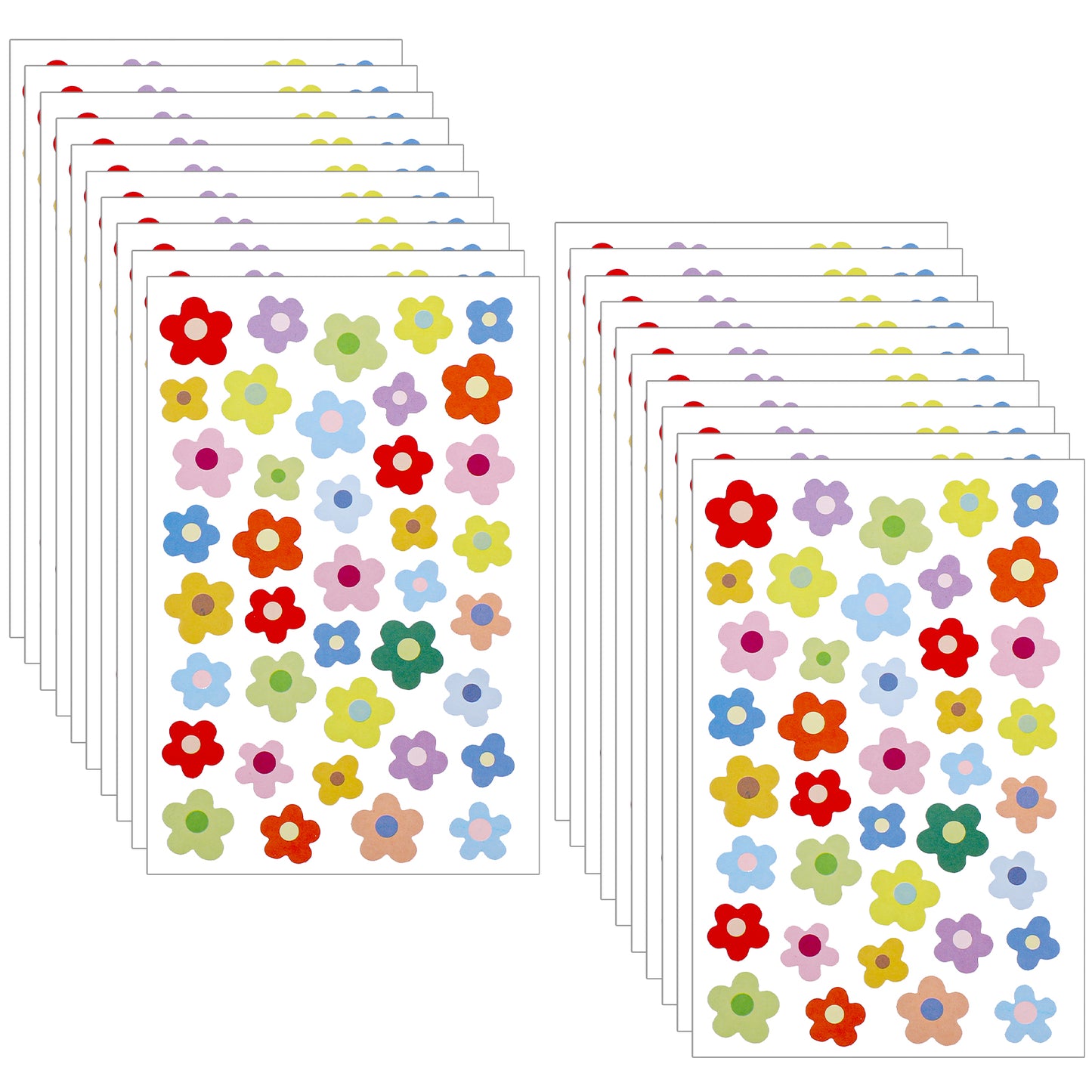 Guduling 780 Pcs Flower Stickers,Daisy Flower Sticker,Flowers Stickers for Crafts,for Scrapbooking, Water Bottle, Laptop, Car, Cellphone Case, Arts Craft,Envelopes