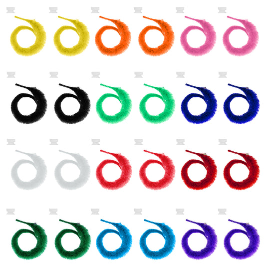 oruola 36Pcs Worm on a String, Rainbow Fuzzy Worms