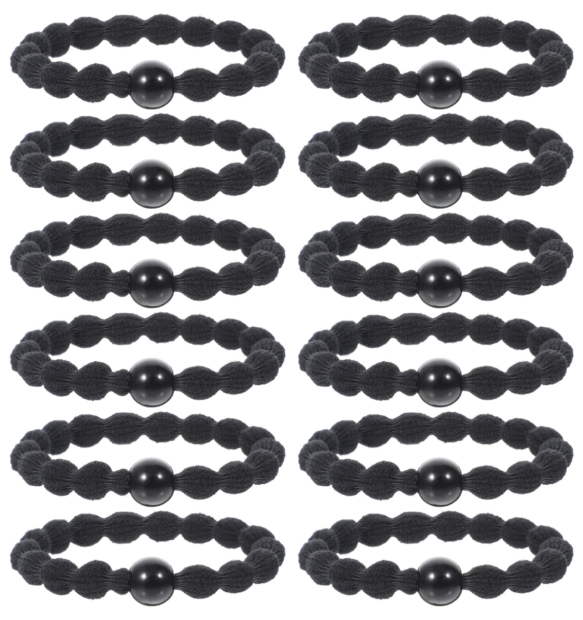 12Pcs Mens Hair Bands, Black Hair Band for Men Heavy Duty High elastic