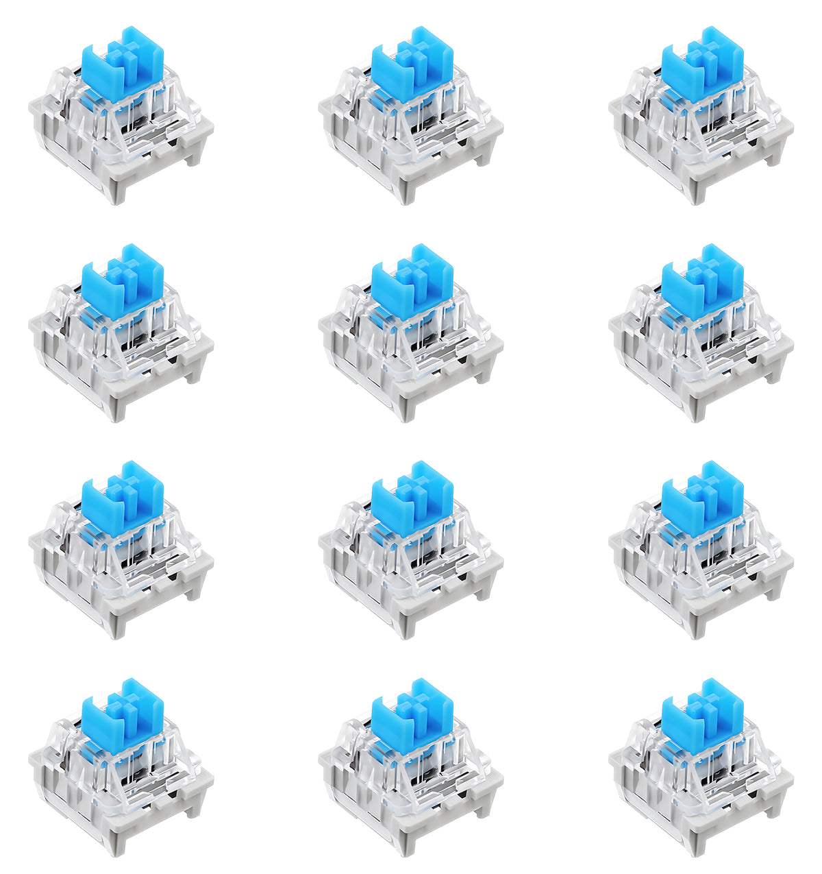 12PCS Keyboard Switches, Blue Mechanical Keyboard Clicker 3-Pin Dustproof