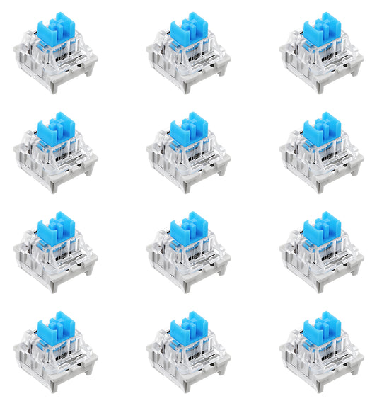 12PCS Keyboard Switches, Blue Mechanical Keyboard Clicker 3-Pin Dustproof