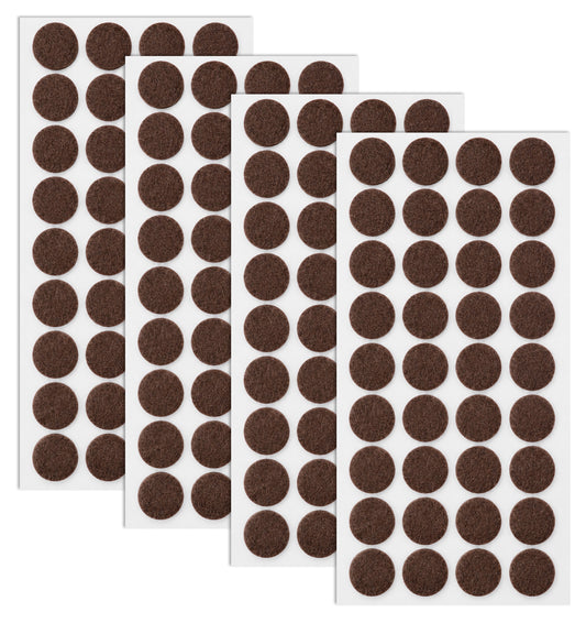 144 PCS Felt Furniture Pads, 1/2 Inch Adhesive Furniture Pads (Brown)