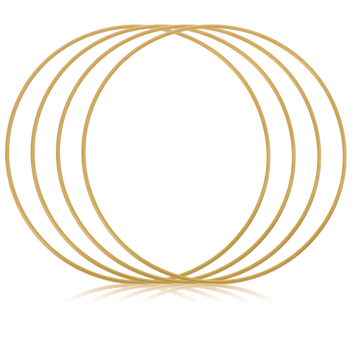 Classicseali 4Pcs Metal Floral Hoop, 7.87 Inch Metal Rings for Craft, Gold Metal Ring, Floral Hoop Craft Rings for DIY Wedding Wreath Decor, Macrame Projects, Dream Catcher, Wall Hanging Crafts