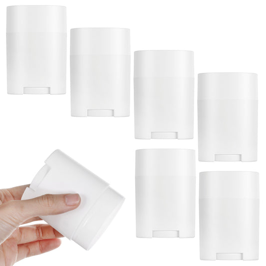 Guduling 6 Pcs Deodorant Tubes Empty,Deodorant Container,Twist-Up Refillable Plastic Empty Deodorants Containers,for DIY Deodorants, Aromatherapy, Balm, Etc