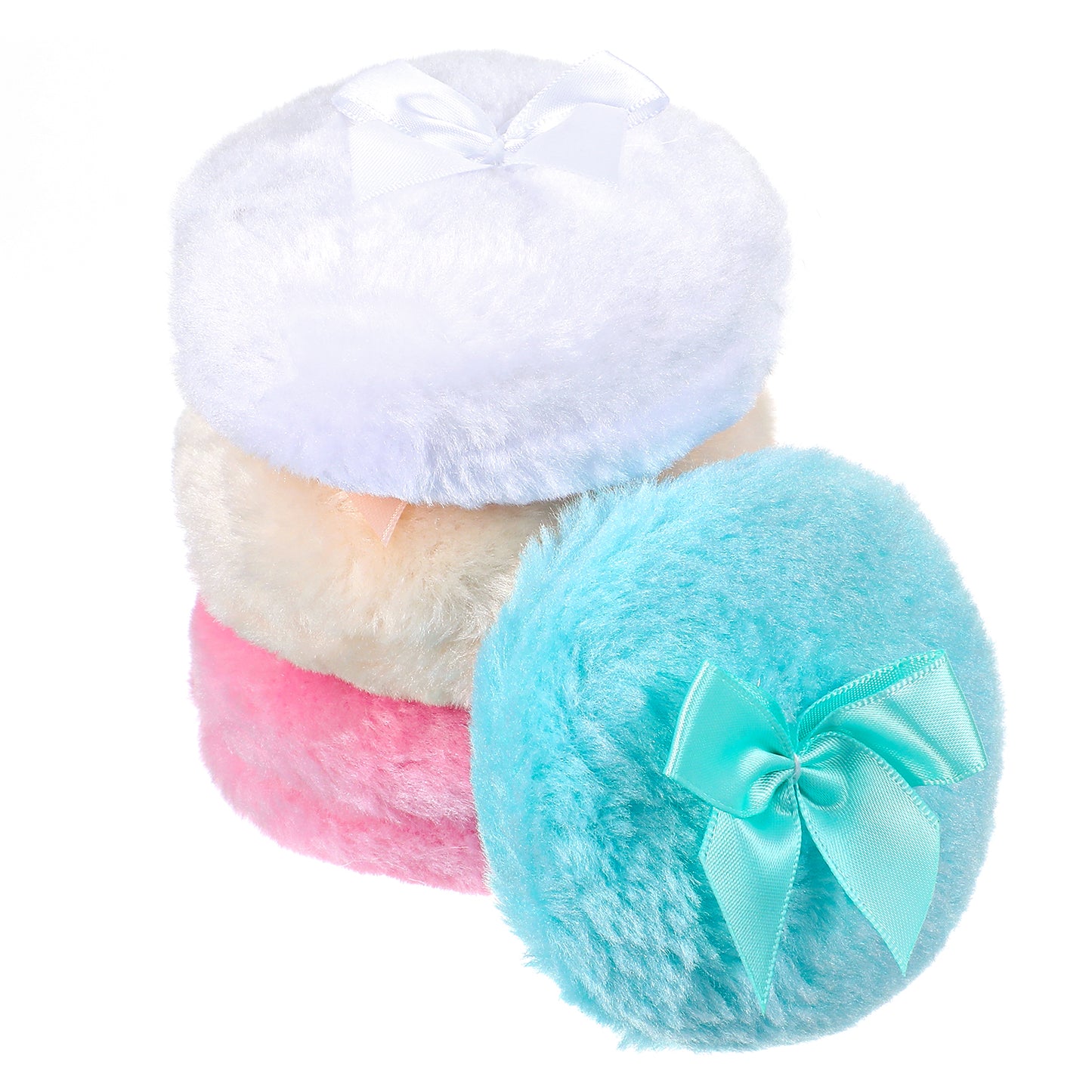 Classicseali 4pcs Large Powder Puff, 9cm Large Powder Puff for Body Powder, Soft Washable Reusable Powder Puffs for Body Powder, Loose Powder Puffs Wet Dry Makeup Tool for Baby & Kid & Adult, 4 Colors