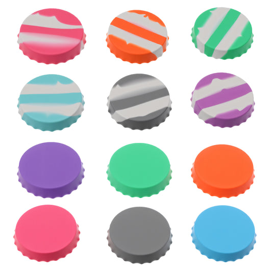 Guduling 12 Pcs Can Lids for Fizzy Drinks,Silicone Soda Can Lids, Silicone Cans Toppers for uk Drinks Cans of 2.1 IN for Opened Drink,Spill-Proof Dust-Proof to Preserve Carbonation(12 Colorful)