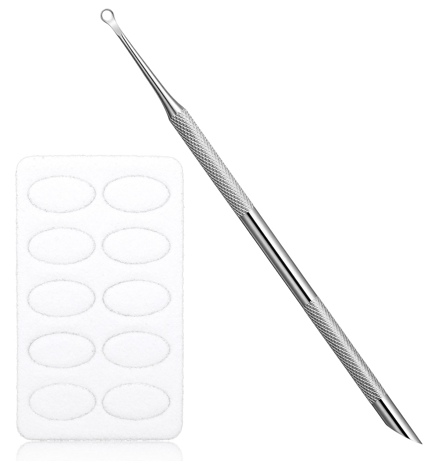Cuticle Pusher Tool, Cuticle Pusher with Sandpaper Sheets, Gel Nail Polish Remover – Dual-Use Manicure Tool for Gentle Dead Skin Care, Durable & Hygienic Design for All Genders