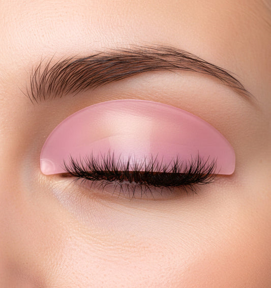 Lash Lift Pads, 2PCS Silicone Lash Lift Shields, Self Adhesive Lash Lift Rods for Soften Eyelashes Curling Lashlift (Pink)