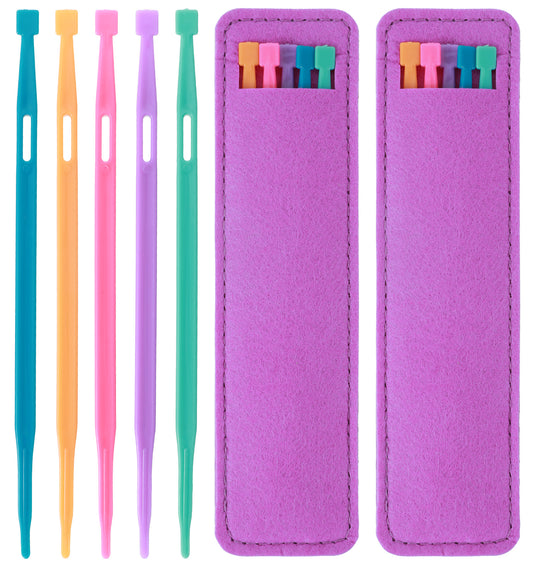 10 Pcs that Purple Thang Sewing Tools, Multifunctional Sewing Tool, Versatile Threaders for Sewings Craft & Accessories (15 x 0.6 cm)