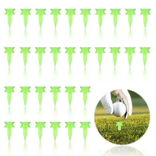 guduling 200 Pcs Plastic Golf Tees,25mm Small Castle Tees,Plastic Reusable Castle Golf Tee,Highly Visible Bright Colors,Durable Winter Golfs Tee for Golfs Enthusiast Gift (Green)