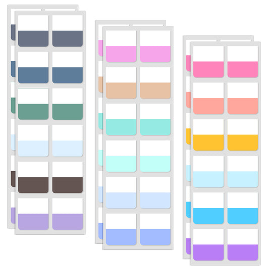 Elegaperma 720Pcs Sticky Notes Tabs, Color-Coded Page Markers with PET Material, Repositionable Sticky Tabs Page Markers for Books Indexing & Study