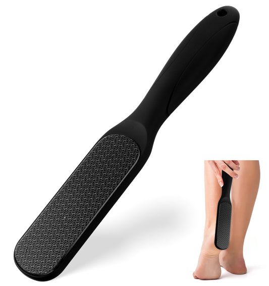 Nano Glass Foot File, 1Pc Nano Glass Foot File Callus Remover, Hard Skin Dead Skin Eliminator for Cracked Heels, Dual-Sided Wet Dry Pedicure Tool Feet Scrubber Buffer (Black)