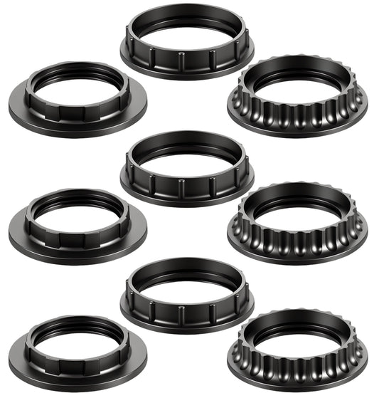 12 Pcs Lamp Shade Ring, Light Fixture Shade Retainer Rings, Firm Clamping Easy Install Design, for Table Lamps, Floor Lamps, Chandelier, Home Lighting Replacement Use