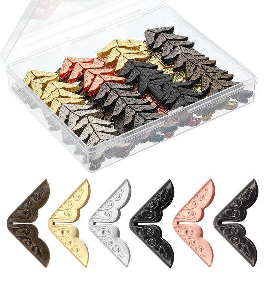 120Pcs Photo Corners for Scrapbook, Vintage Metal Corner Protectors, Durable & Stylish Book Binding Kit Perfect for Scrapbook Albums Notebooks