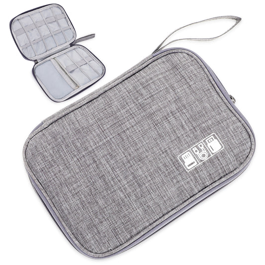 Guduling Travel Cable Organiser Bag,Waterproof Cable Travel Organiser,Universal Cables Tidy Bag,for Chargers,Cables,USB Drive,SD Card,Power Bank,Disk