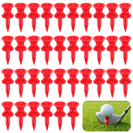 Elegaperma 200Pcs Red Golf Tees, 32mm Small Plastic Castle Tees